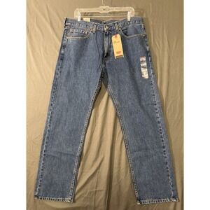 Levi's 36x30 Men 505 100% Cotton Regular Fit Straight Leg Zip Fly Jeans  NWT